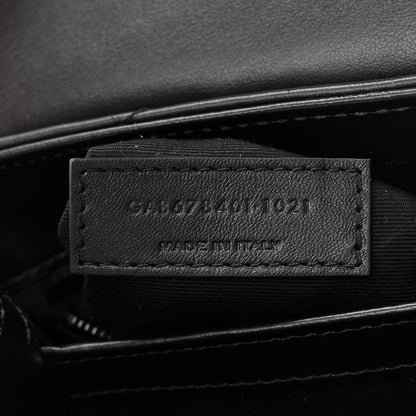 Saint Laurent Calfskin Y Quilted Monogram Monochrome Toy Loulou Crossbody Bag Black 7 of 11