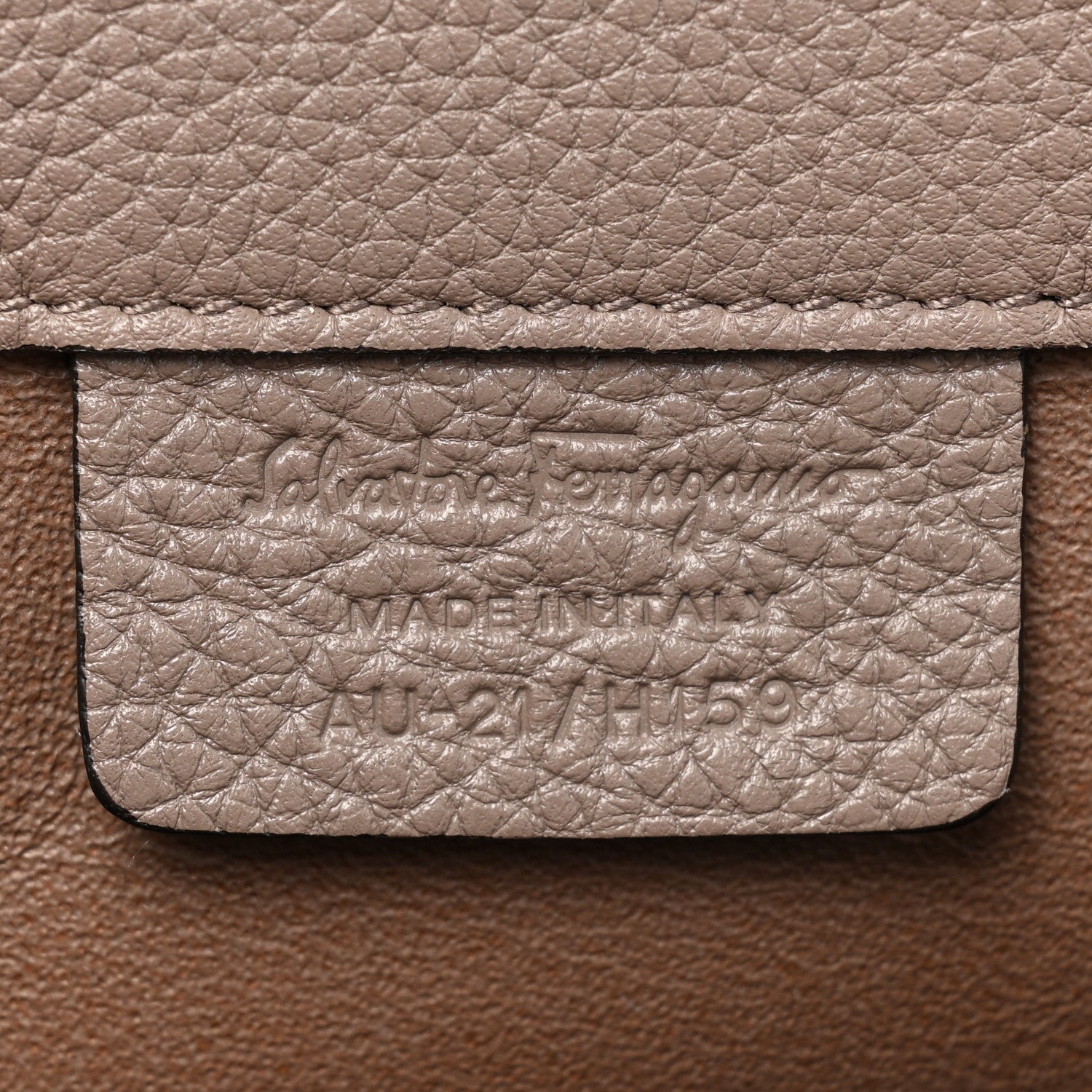 Salvatore Ferragamo Calfskin Studio Bag Caraway Seed 8 of 12