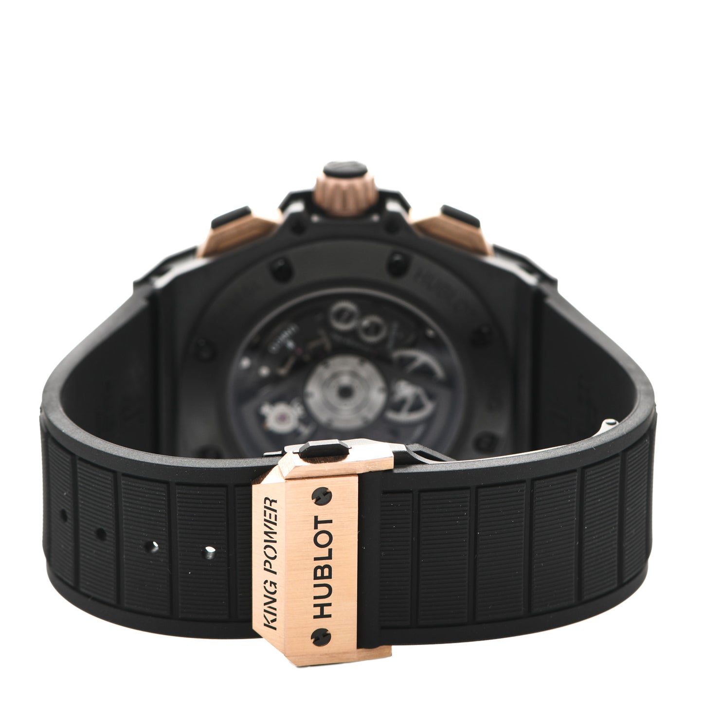 18K Rose Gold Ceramic Rubber 48mm Big Bang King Power Chronograph Automatic Watch Black 701.CO.0180.RX
