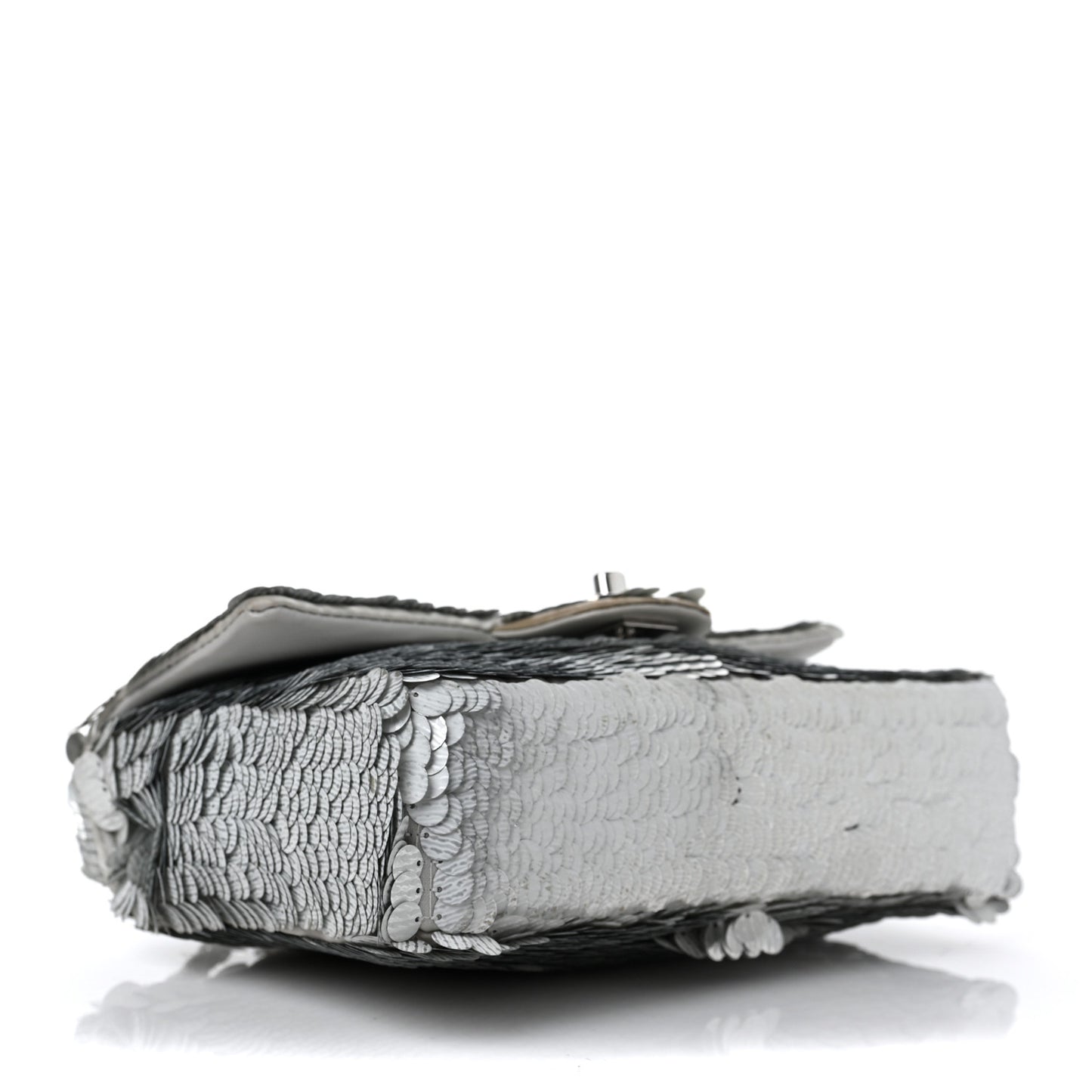 Sequin Small Single Flap Silver