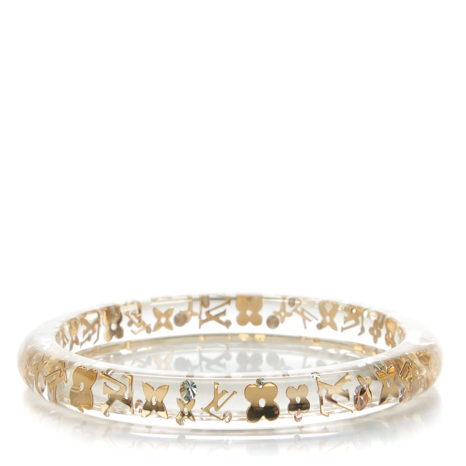 Louis Vuitton Resin Swarovski Medium Inclusion Bracelet PM Transparent 1 of 3