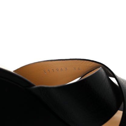 Balenciaga Lambskin Wedge Sandals 36 Black 16 of 18