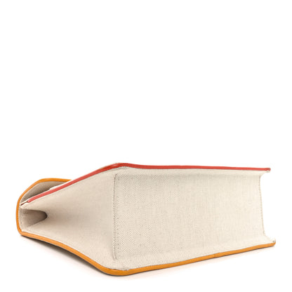Gucci Linen Canvas Embroidered Small Shoulder Bag White 4 of 10