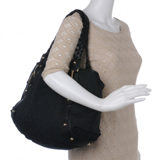 Monogram Pelham Medium Shoulder Bag Black