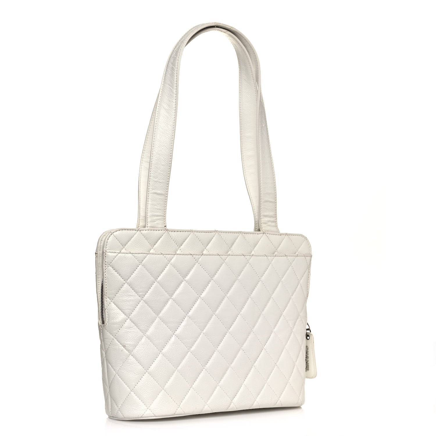 Chanel Caviar Quilted Shoulder Bag White 3 of 17