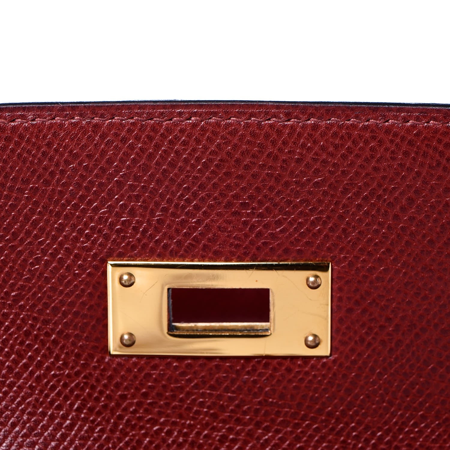 Hermes Courchevel Kelly Sellier 32 Rouge H 26 of 39