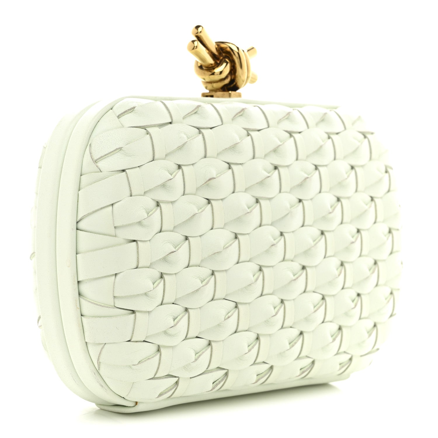 Bottega Veneta Intrecciato Minaudiere Knot Clutch Glacier 3 of 6