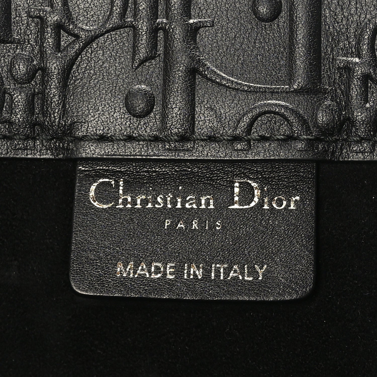 Christian Dior Oblique Calfskin Embossed Book Tote Black 6 of 9