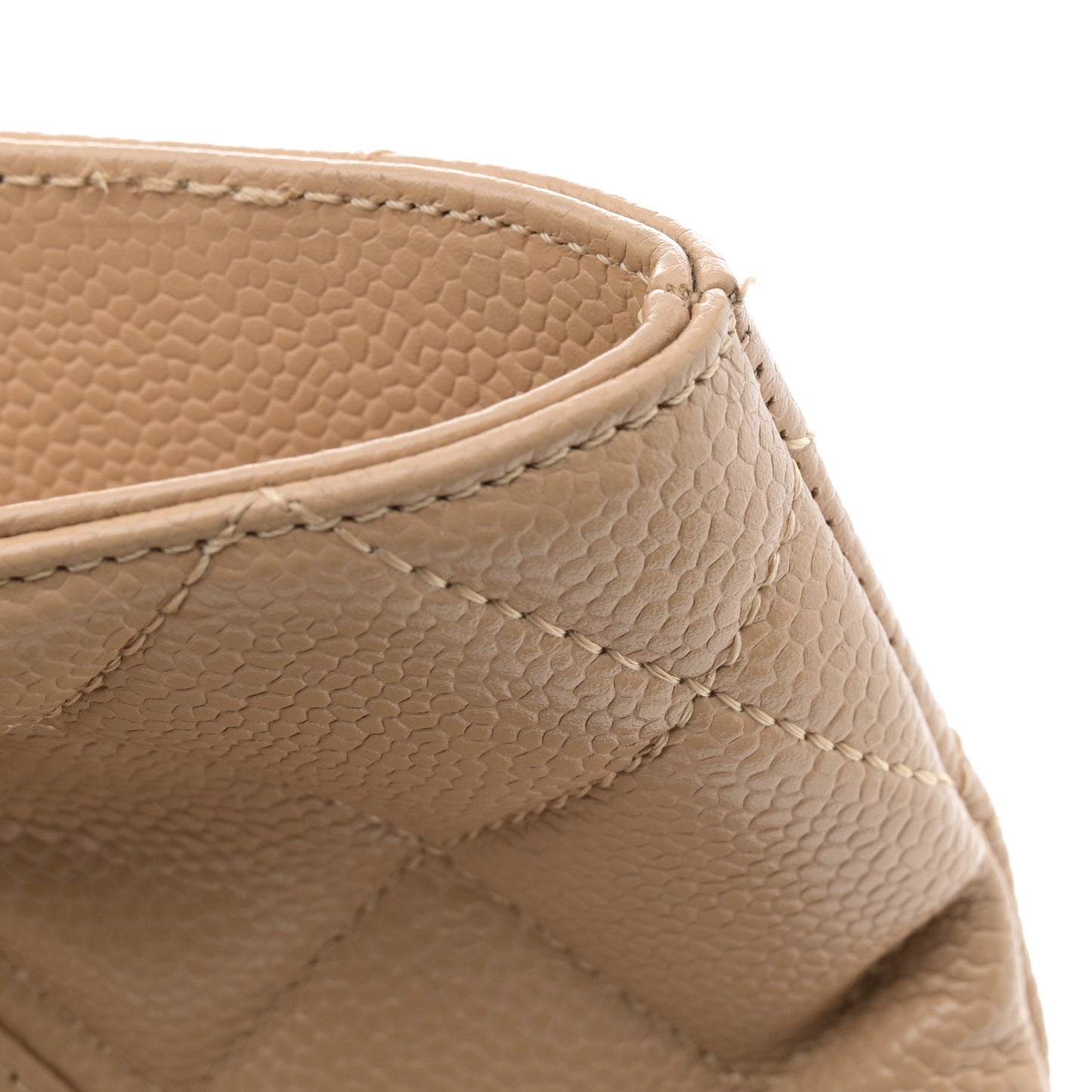 Caviar Quilted Medallion Tote Beige