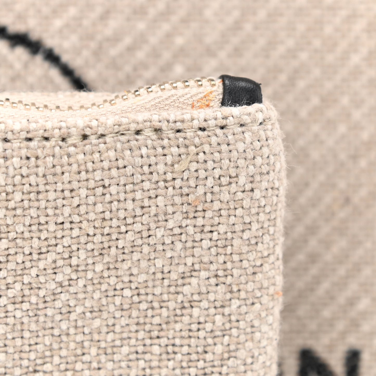 Mixed Fibers Small Deauville Tote Beige Black