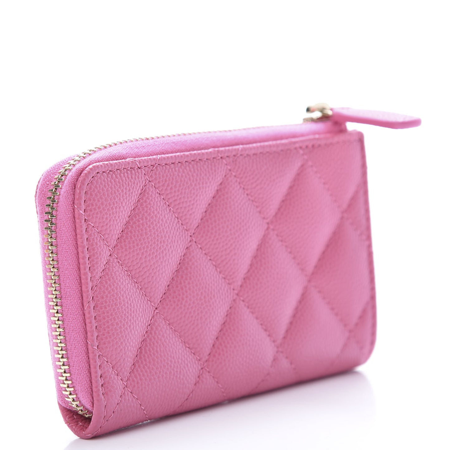 Caviar Quilted Key Holder Case Pink