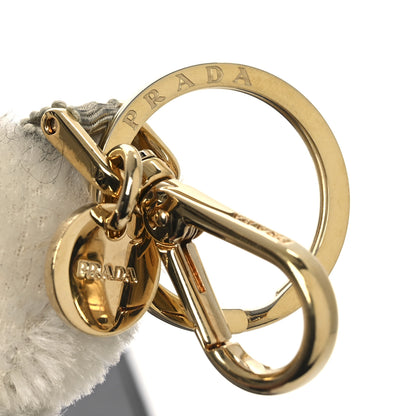 Prada Mohair Teddy Bear Keychain Charm White 3 of 4