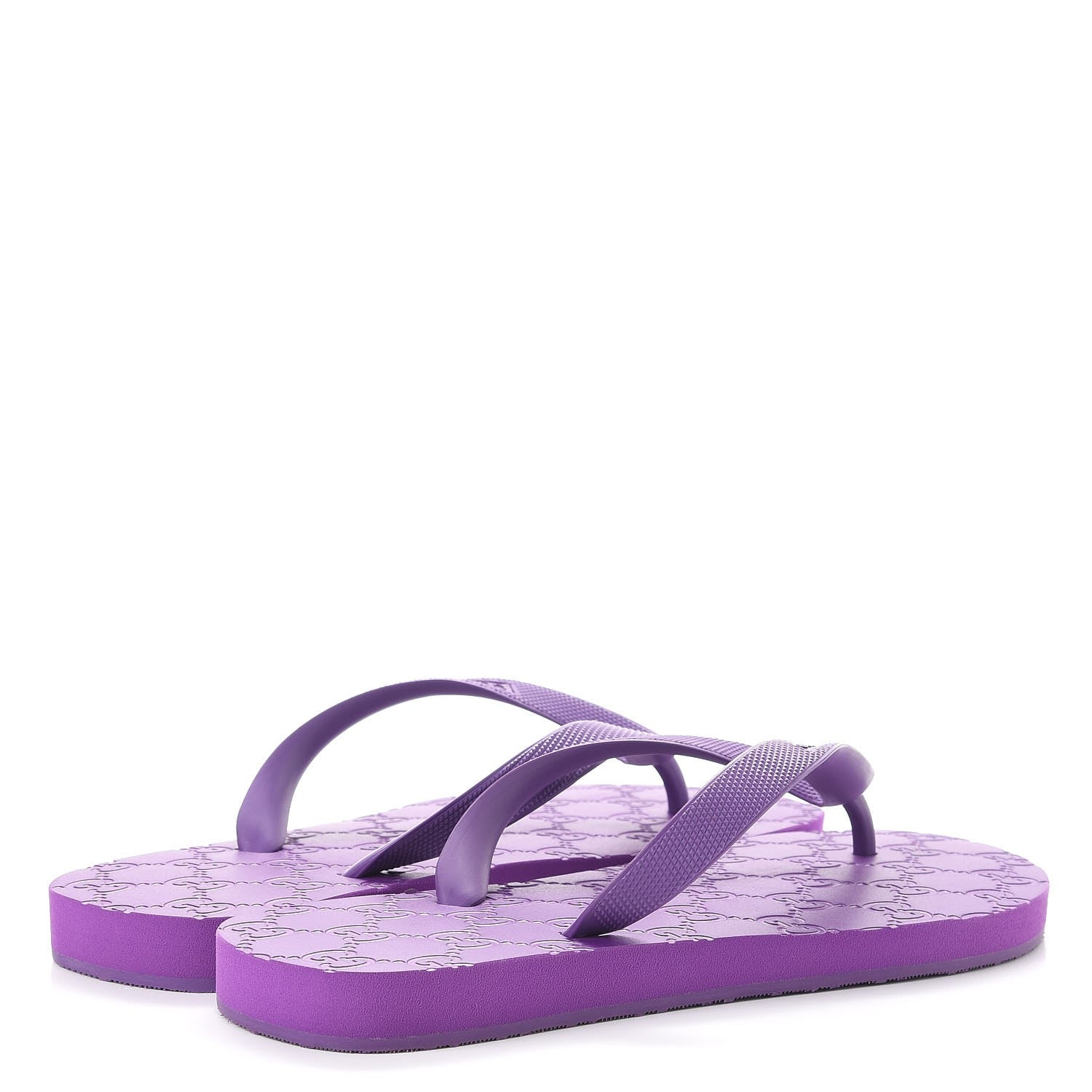 Gucci Rubber Guccissima Bedlam Thong Sandals 37 Purple 4 of 10
