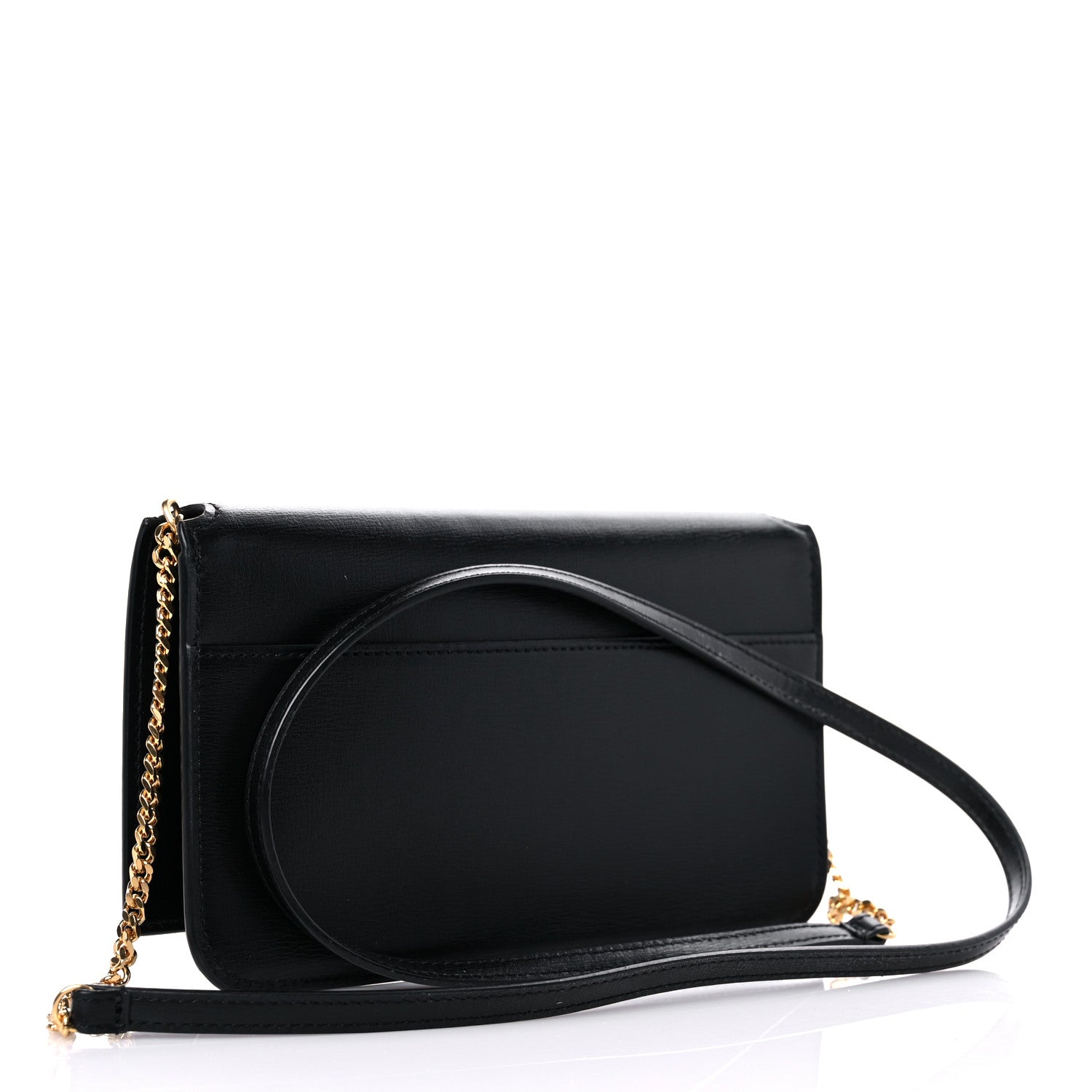 Saint Laurent Smooth Calfskin Monogram Phone Holder Crossbody Black 3 of 9