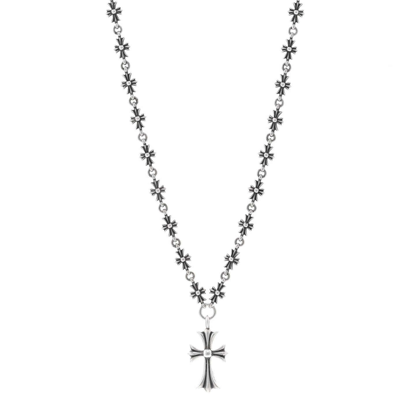 Sterling Silver Cross Pendant Tiny Cross Chain Necklace