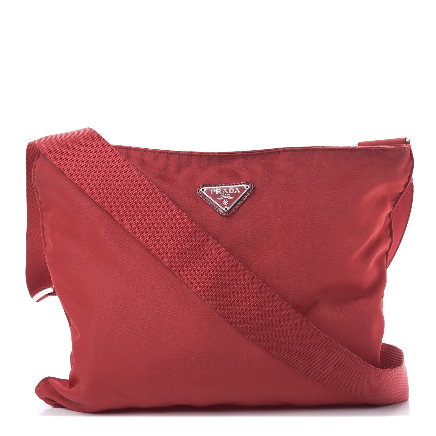 Nylon Vela Flat Messenger Bag Fuoco