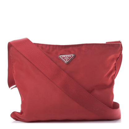 Prada Nylon Vela Flat Messenger Bag Fuoco 1 of 12