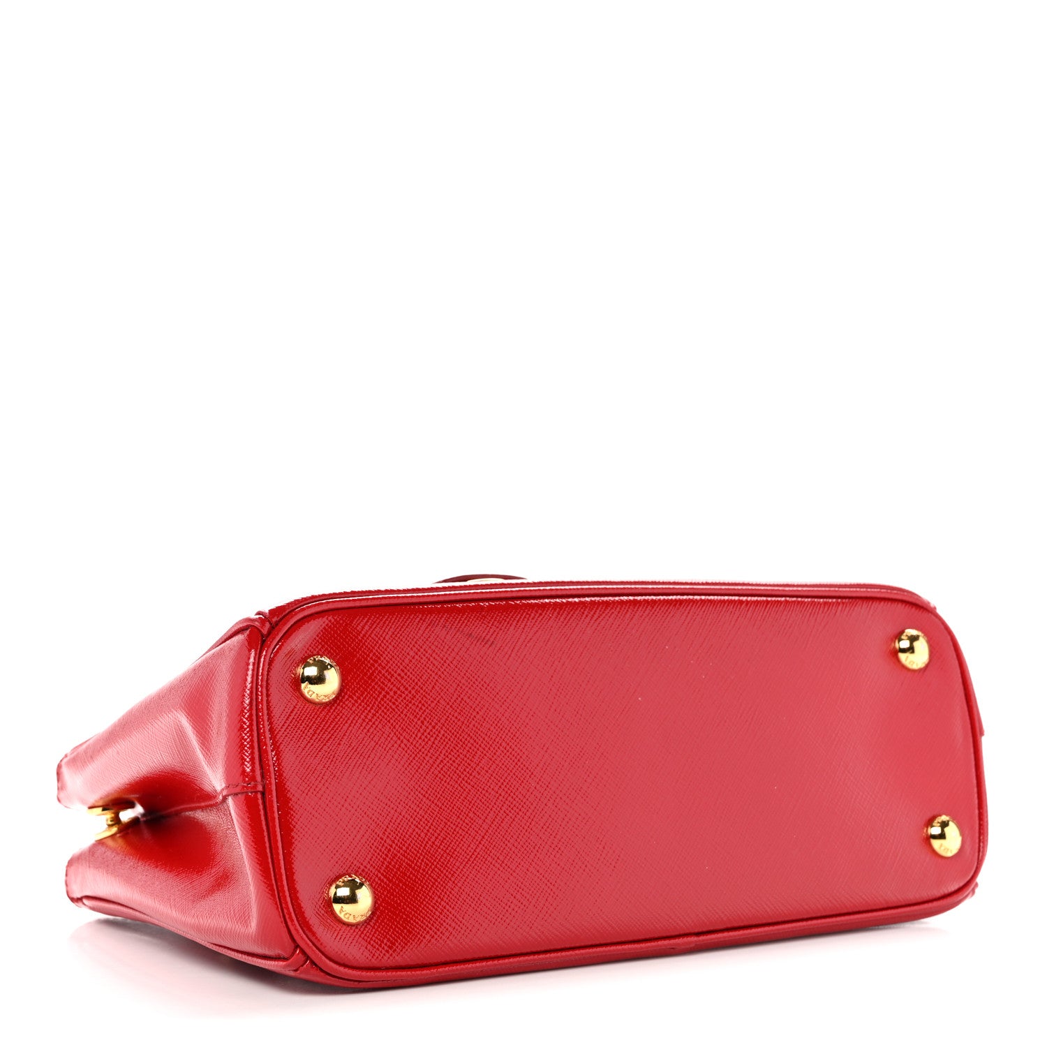 Prada Saffiano Vernice Galleria Double Zip Tote Rosso 4 of 14