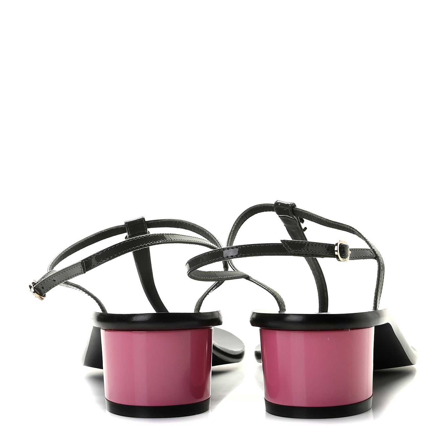 Chanel Patent CC Thong Sandals 40 Grey Pink 5 of 10