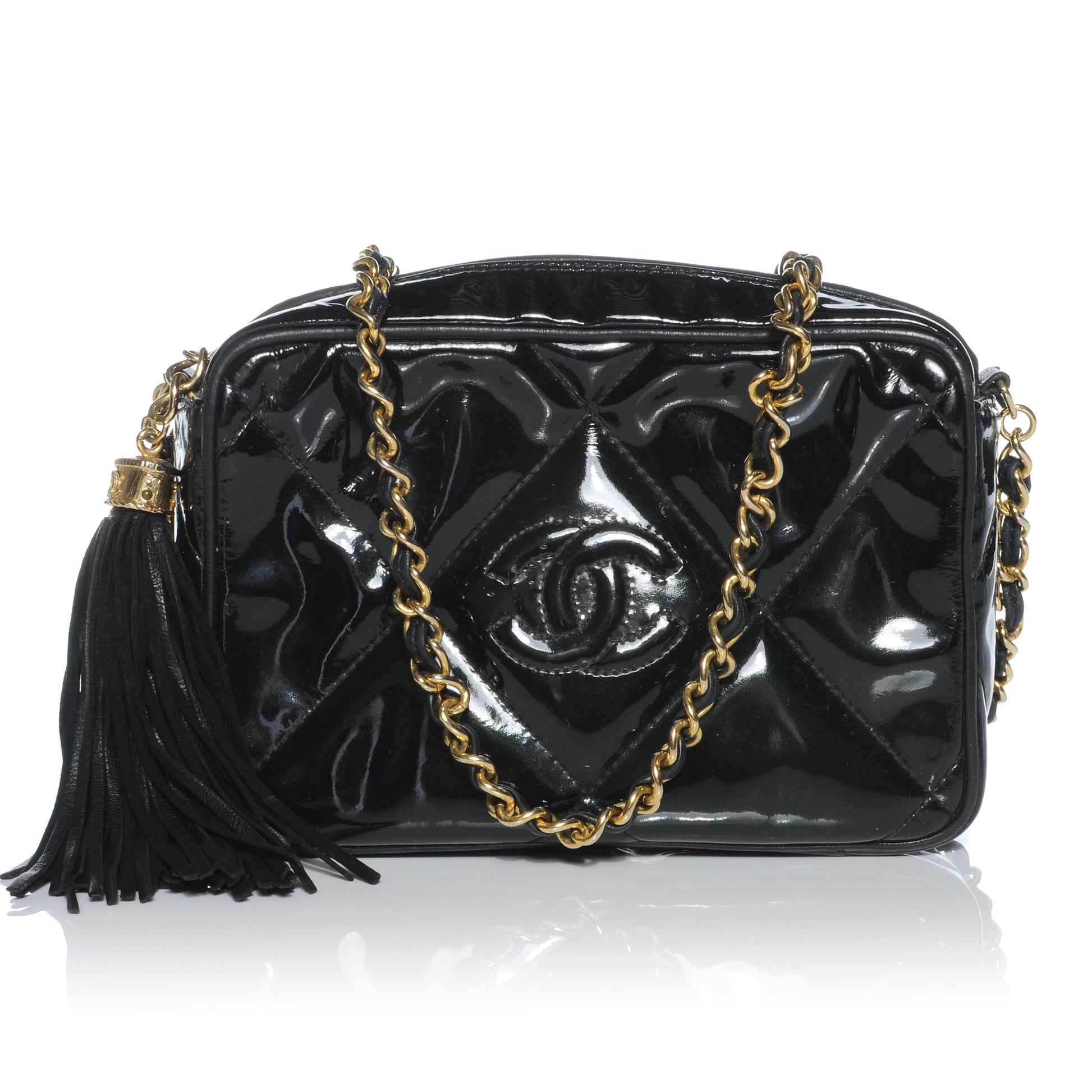 Chanel Patent Tassel Small Camera Case Black 1 of 8
