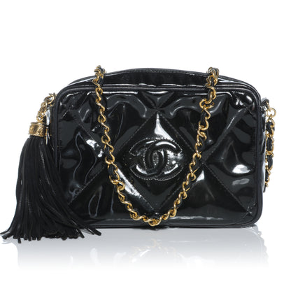 Chanel Patent Tassel Small Camera Case Black 1 of 8