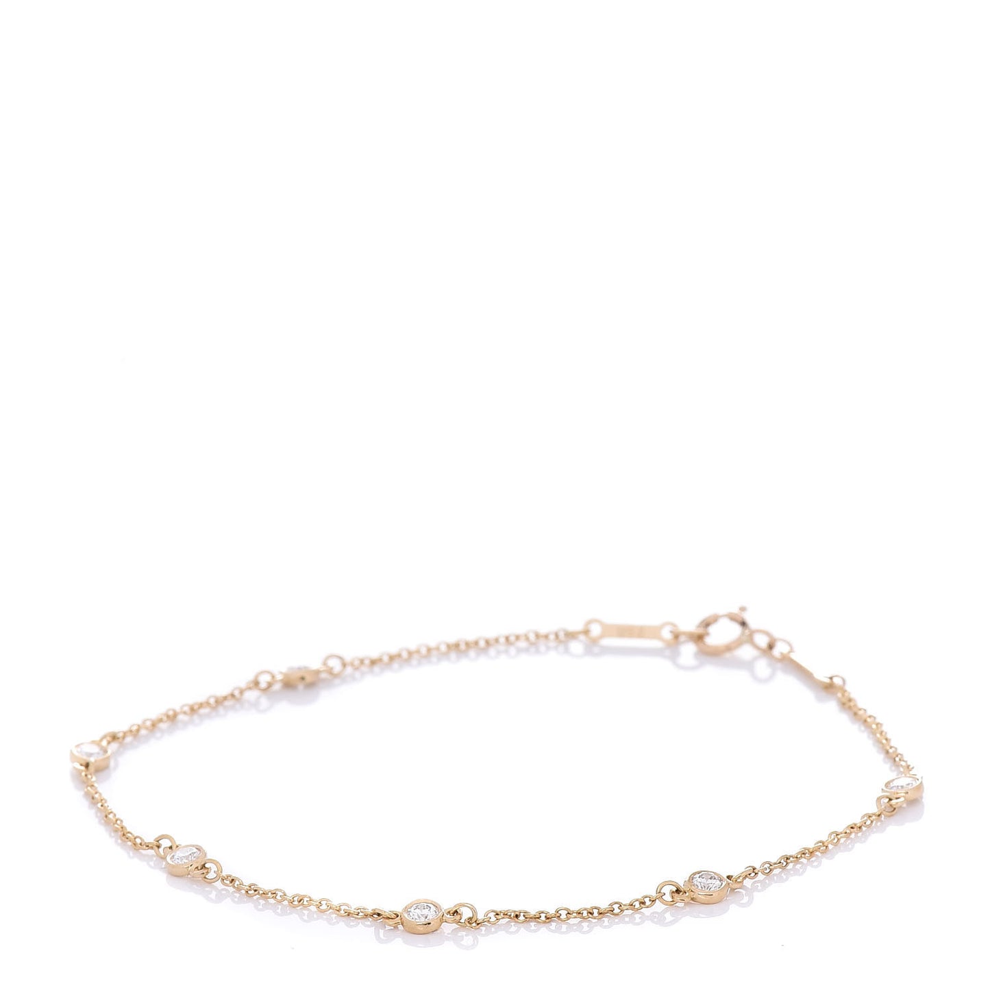 18K Yellow Gold Diamond .33ctw Elsa Peretti Diamonds by the Yard Station Bracelet