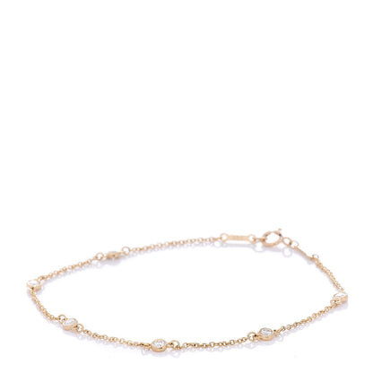 Tiffany 18K Yellow Gold Diamond .33ctw Elsa Peretti Diamonds by the Yard Station Bracelet 1 of 5