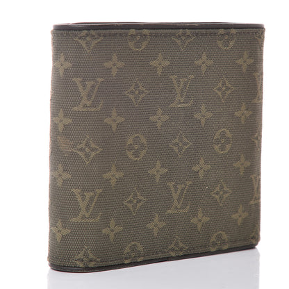 Louis Vuitton Mini Monogram Compact Wallet Kaki 3 of 5