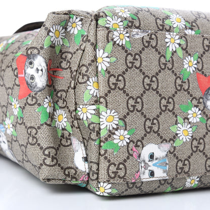 Gucci GG Supreme Monogram Love Pets Diaper Bag Yellow 10 of 11