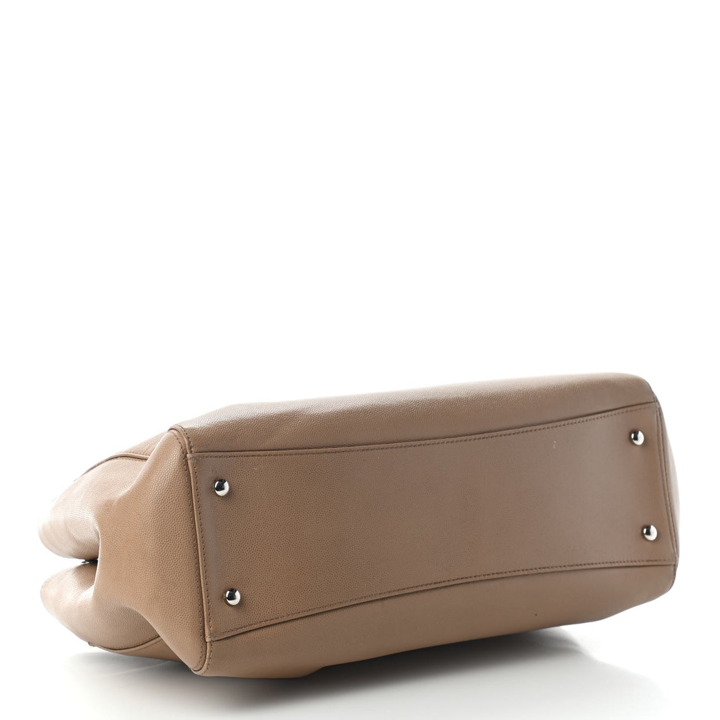 Caviar Medium Cerf Executive Shopper Tote Beige