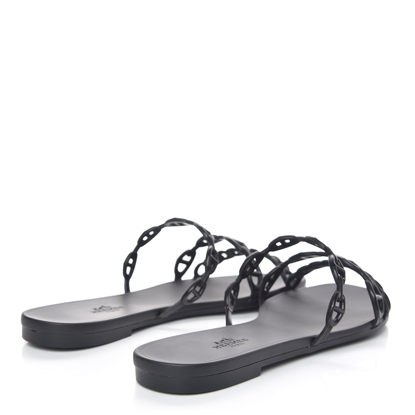 Rubber Chaine d'Ancre Rivage Sandals 40 Black
