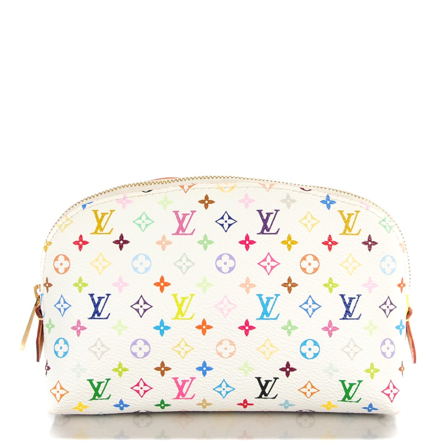 Monogram Multicolor Cosmetic Pouch White Litchi