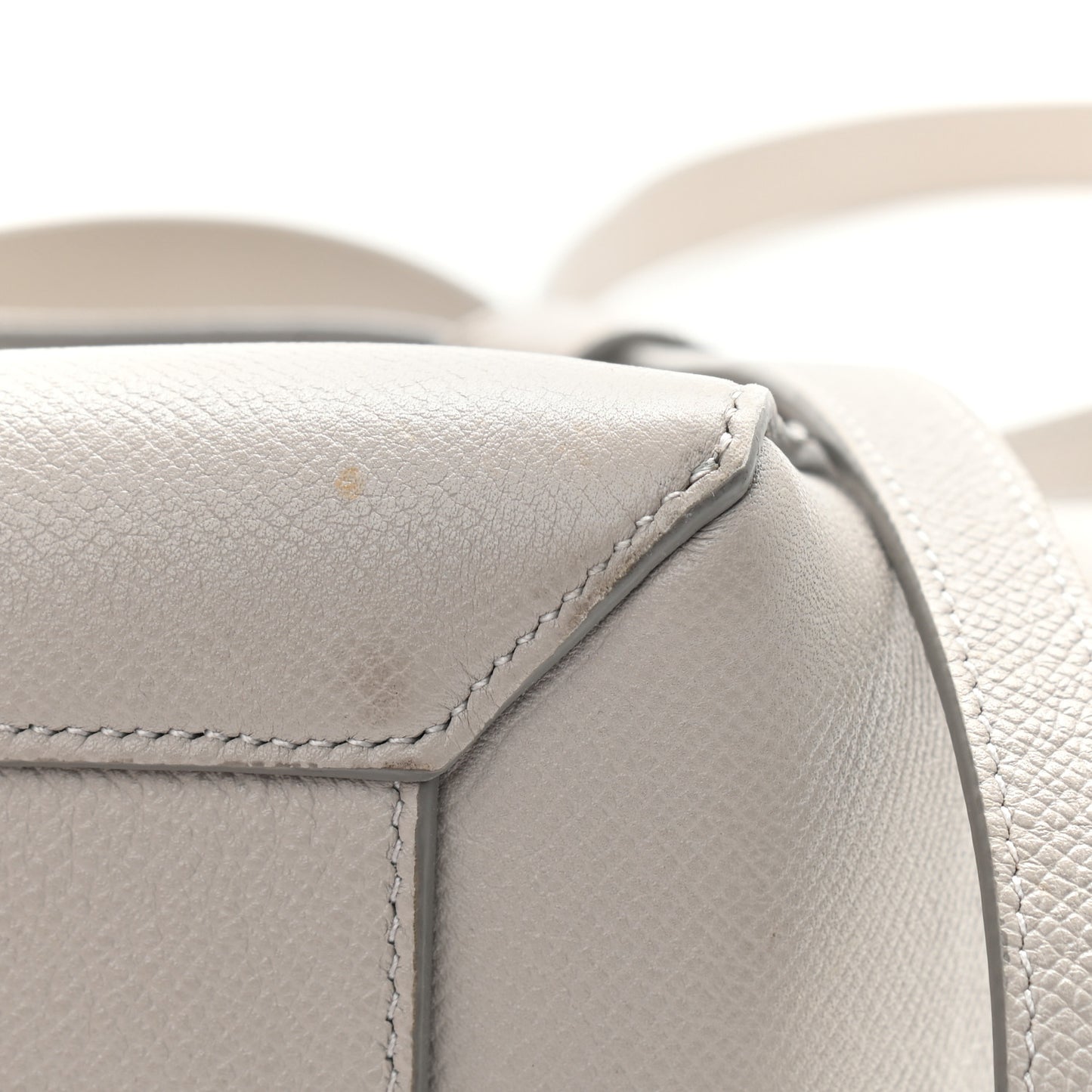 Grained Calfskin Micro Belt Bag Pearl Blue