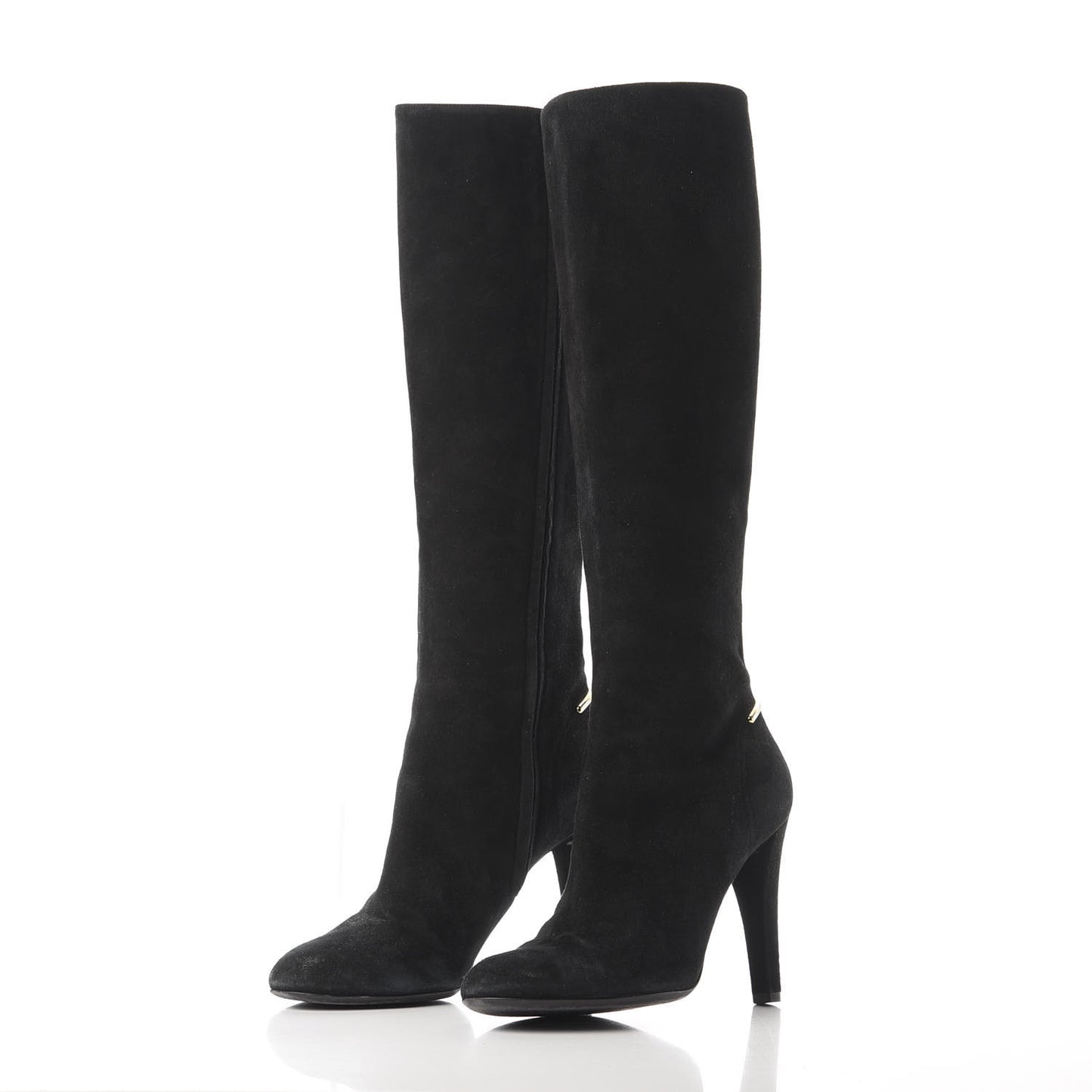 Suede Goatskin Alliance Thigh Boots 40 Black