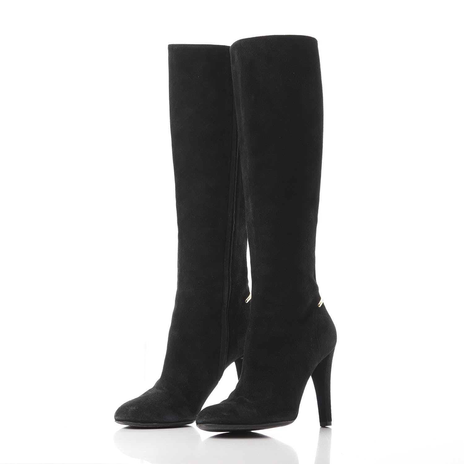 Louis Vuitton Suede Goatskin Alliance Thigh Boots 40 Black 3 of 6