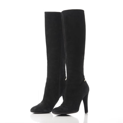 Louis Vuitton Suede Goatskin Alliance Thigh Boots 40 Black 3 of 6