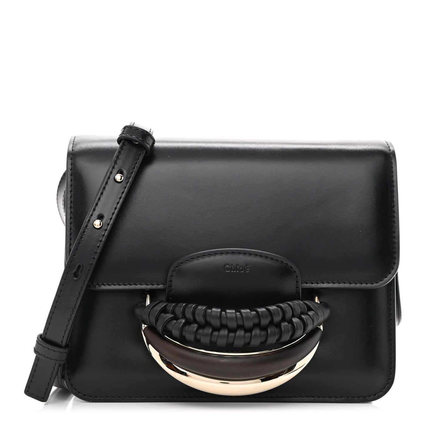 Calfskin Kattie Shoulder Bag Black