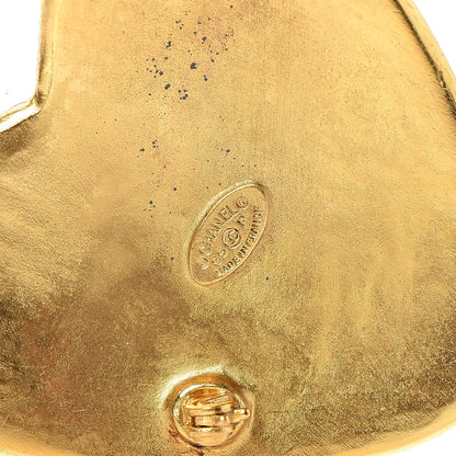 Chanel CC Heart Brooch Gold 3 of 4