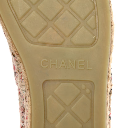 Chanel Tweed CC Espadrilles 40 Pink Black 7 of 9