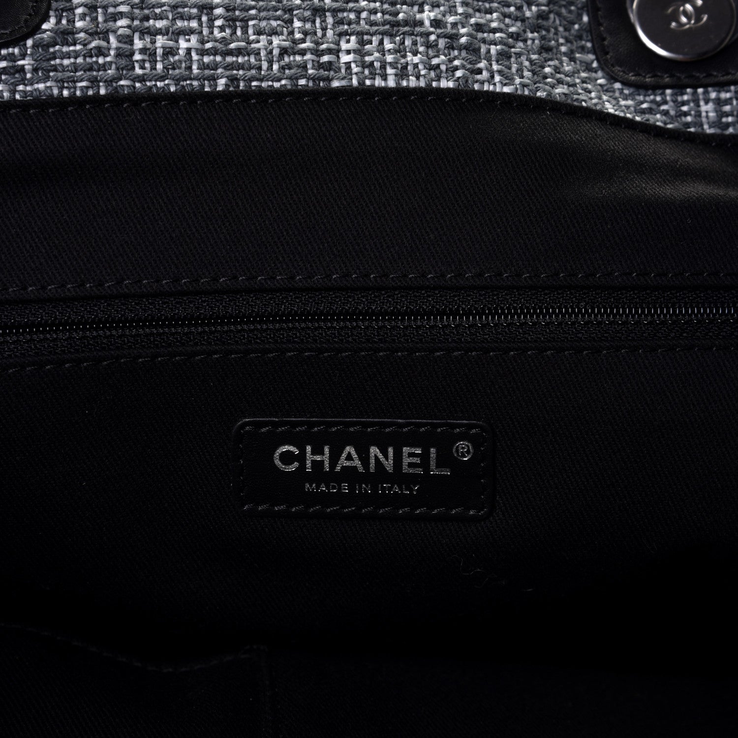 Chanel Canvas Medium Deauville Tote Charcoal 5 of 5