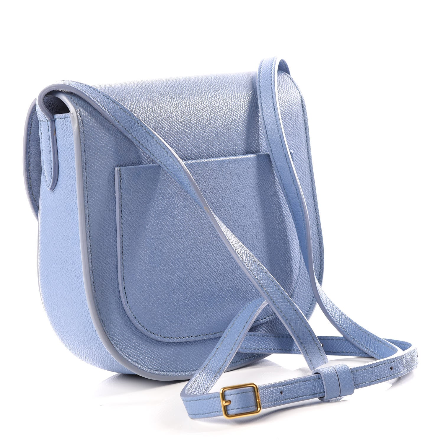 Celine Grained Calfskin Compact Trotteur Porcelain 2 of 10
