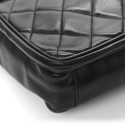 Chanel Lambskin Quilted CC Shoulder Bag Navy 9 of 10