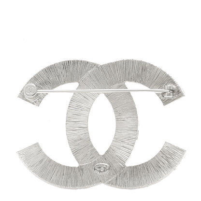 Chanel Baguette Crystal CC Brooch Silver 3 of 4