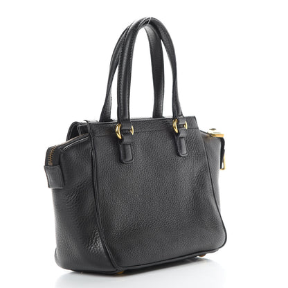 Gucci Pebbled Calfskin Small 1973 Top Handle Satchel Black 3 of 15