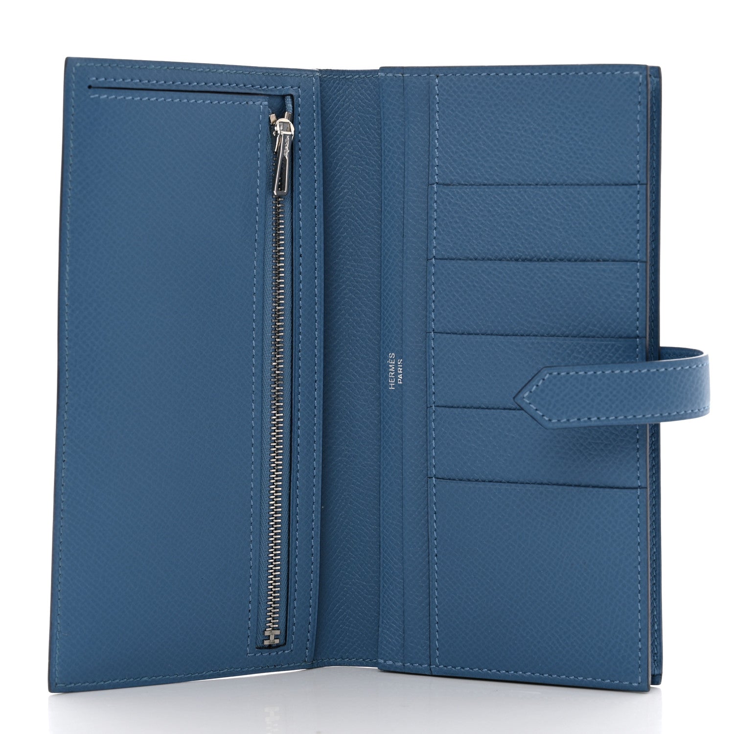 Hermes Epsom Bearn Gusset Wallet Bleu Paradis 5 of 7