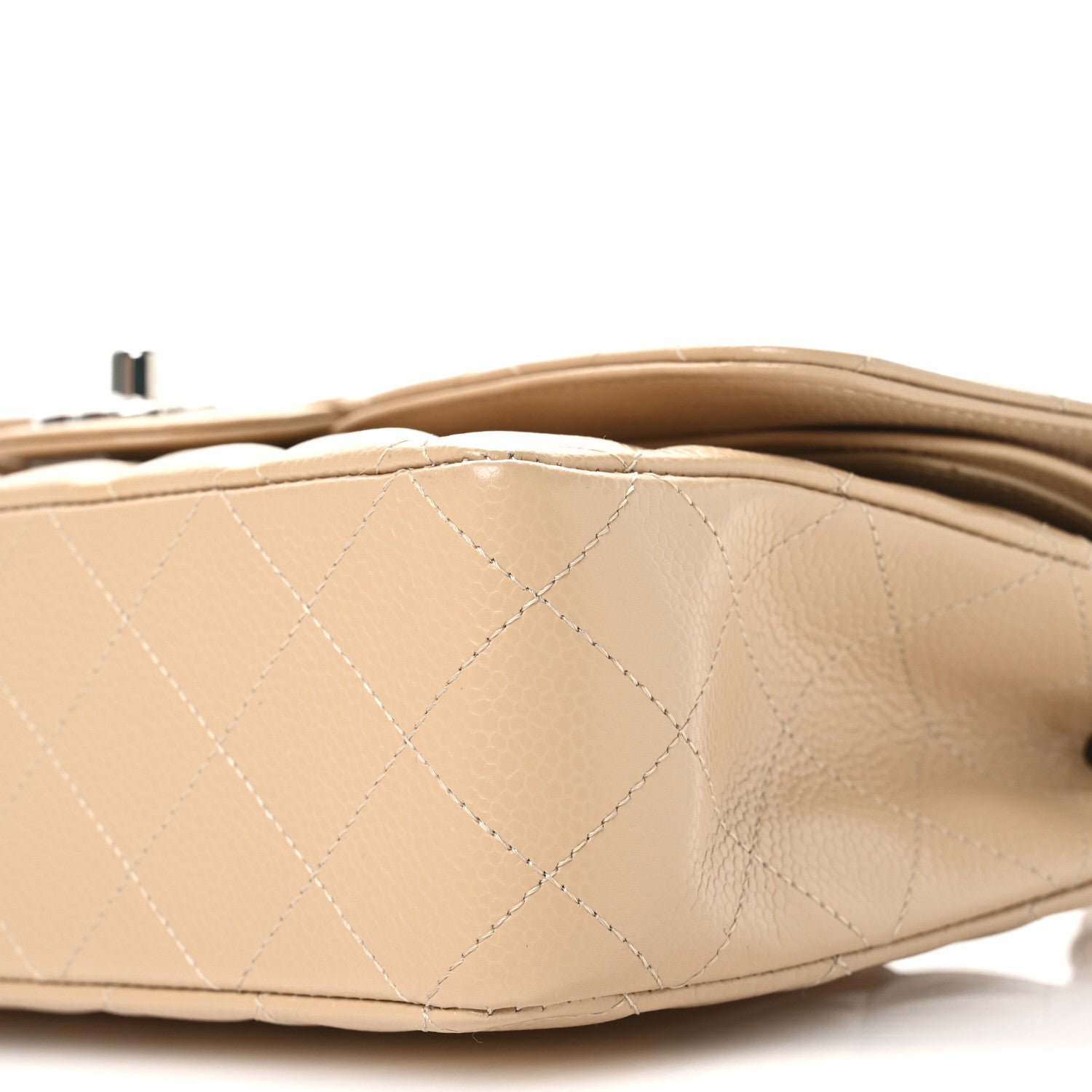 Chanel Caviar Quilted Medium Double Flap Beige 10 of 11