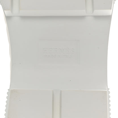 Hermes Calfskin Parachute Fresh Ankle Boots 38 White 8 of 9