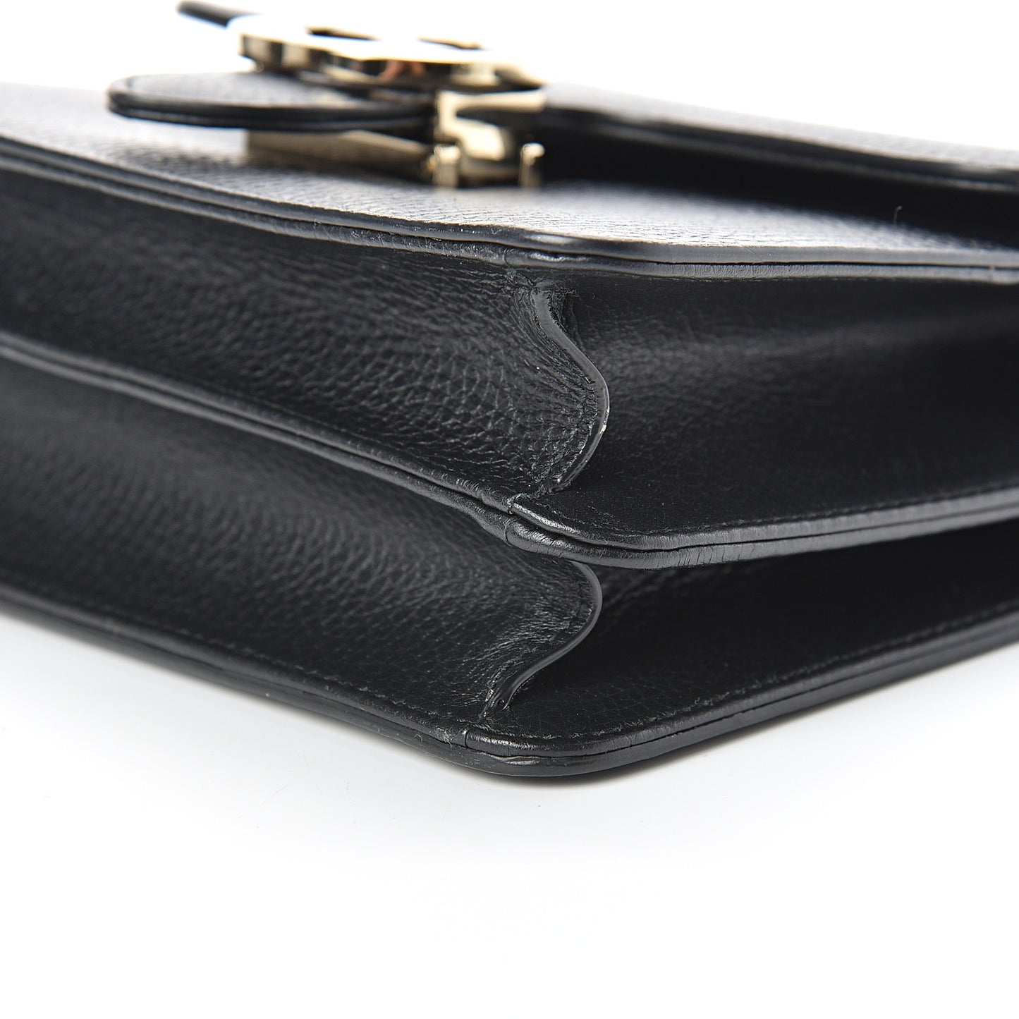 Dollar Calfskin Small Interlocking G Shoulder Bag Black