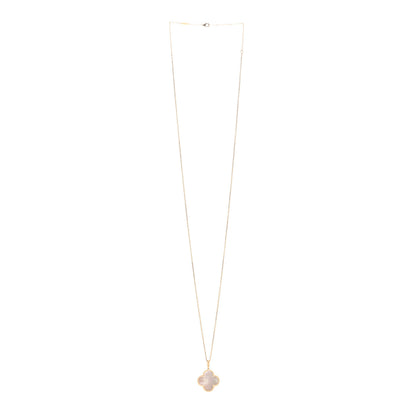 Van Cleef & Arpels 18K Yellow Gold Mother of Pearl Magic Alhambra Long Necklace 3 of 6