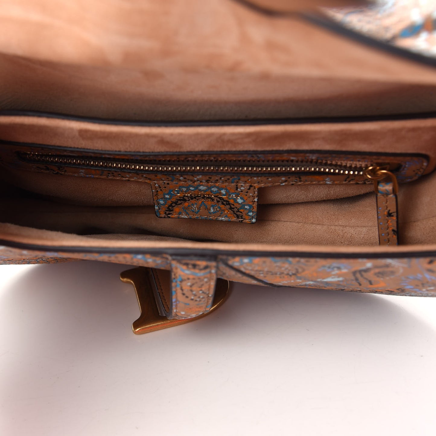 Calfskin Painted Saddle Bag